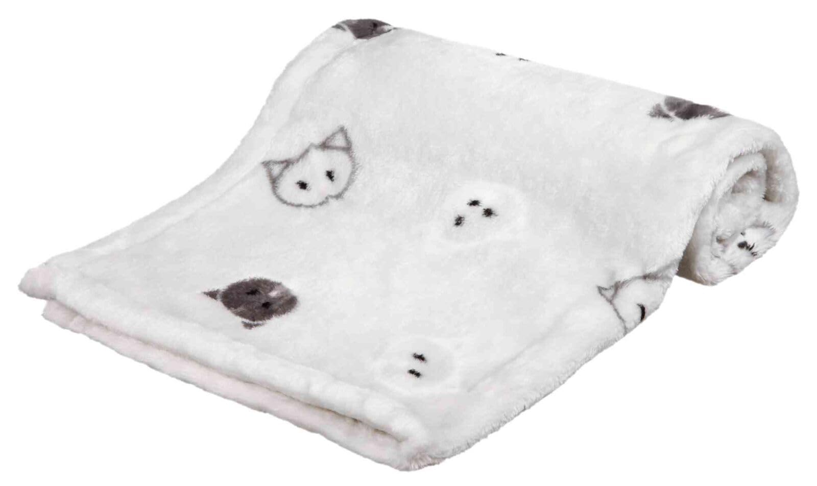 TRIXIE Mimi Pet Blanket - Soft Plush Comfort Throw | 70 x 50 cm Grey Cotton 1