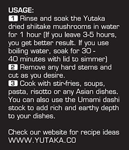 Yutaka Dried Shiitake Mushrooms 30g - Premium Donko Winter Mushrooms for Umami-Rich Cooking