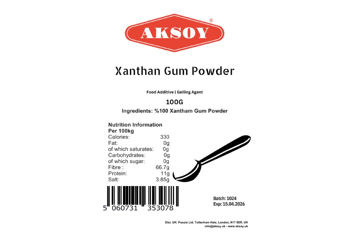 Aksoy - Xanthan Gum 100g Powder Thickener & Stabilizer for Cooking 8