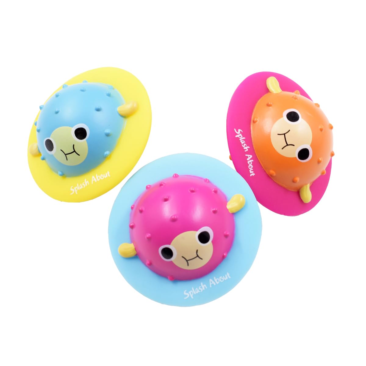 Splash About Flip and Float Pufferfish Toys - Floating Bath Toys for Water Play, 3-Pack 1