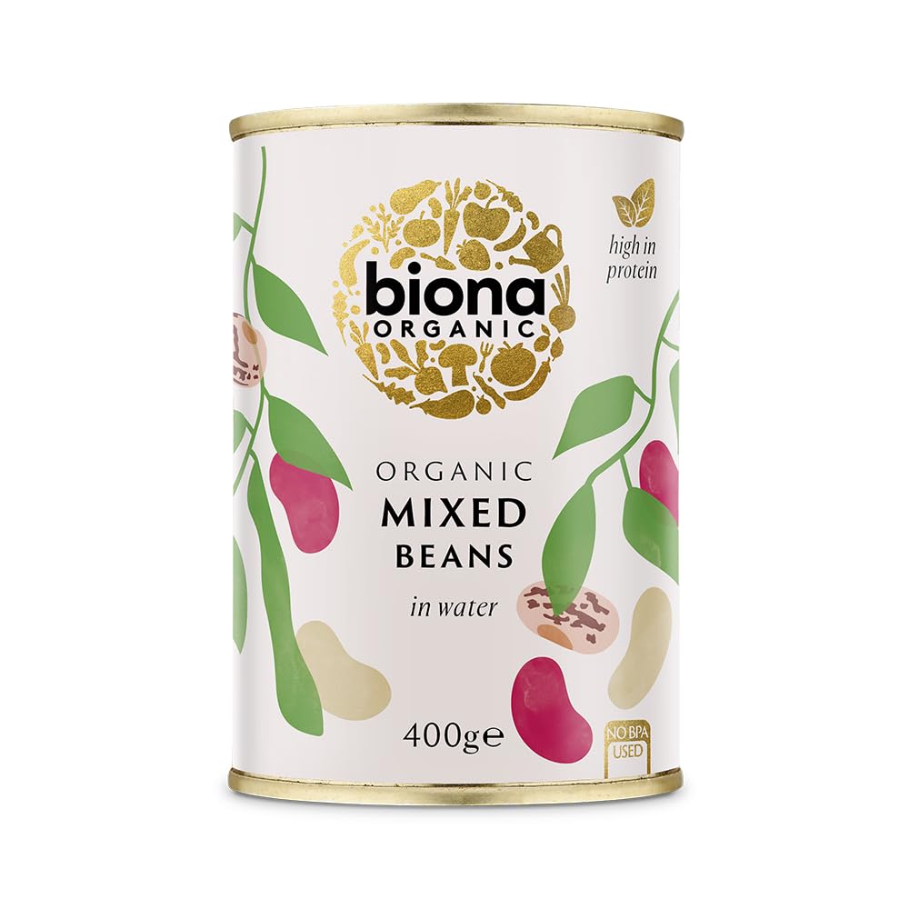 Biona Organic Mixed Beans in Water - Pinto, Cannellini & Kidney Beans | 400g