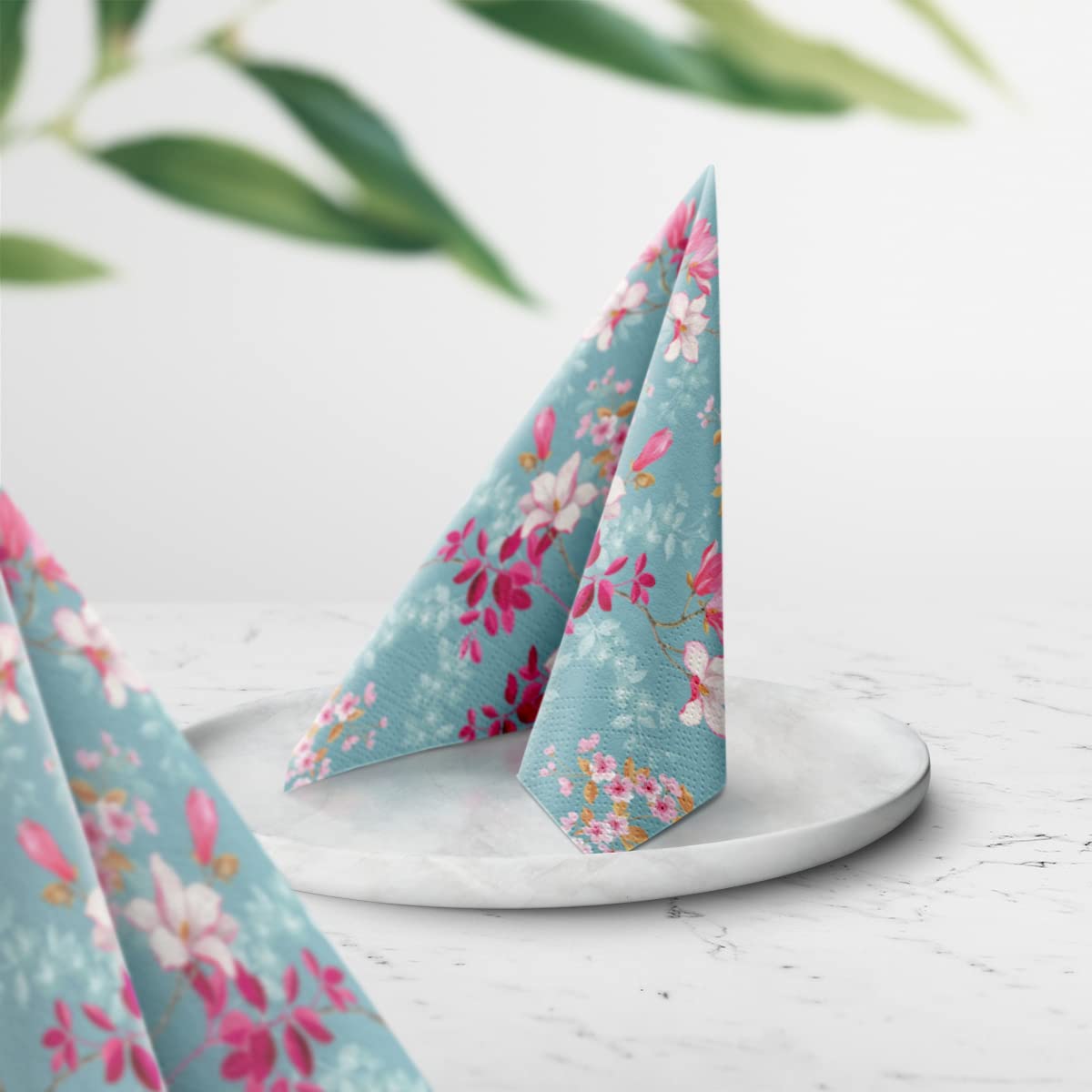PAW Decor Collection Napkins - 3-Ply, Magnolia Pattern | 33 x 33 cm | 20 Count 4