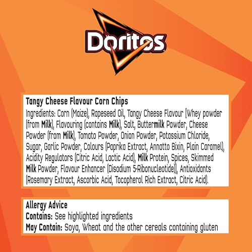 Doritos Tangy Cheese Flavour Tortilla Chips Crisps 48g (Case of 24) 6