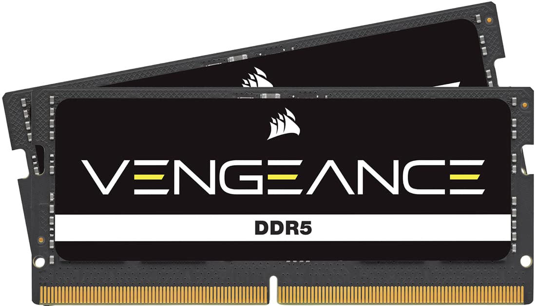 Corsair VENGEANCE SODIMM DDR5 RAM 32GB (2x16GB) 4800MHz CL40 Intel XMP iCUE Compatible Memory - Black