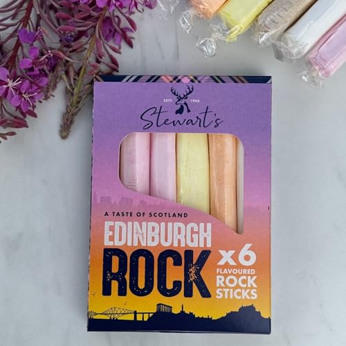 Stewart's Edinburgh Rock Sticks, 135g - Vegan Friendly Scottish Confectionery