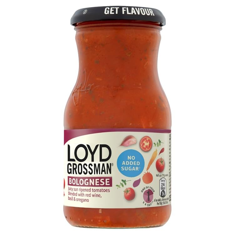 Loyd Grossman No Added Sugar Italian Bolognese Sauce - Sun-Ripened Tomatoes & Herbs | 350 g Jar 3