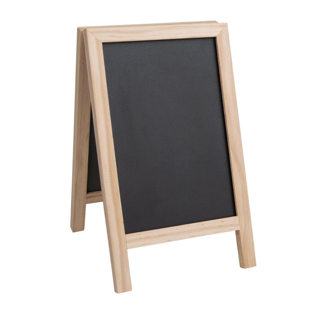 Olympia Mini Folding Menu Board - Self-Standing Wood Display | 250x150mm | Includes Chalk & Marker