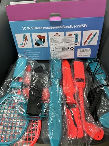 HLRAO 10 in 1 Nintendo Switch Sports Accessories Bundle for Switch & OLED Model 20