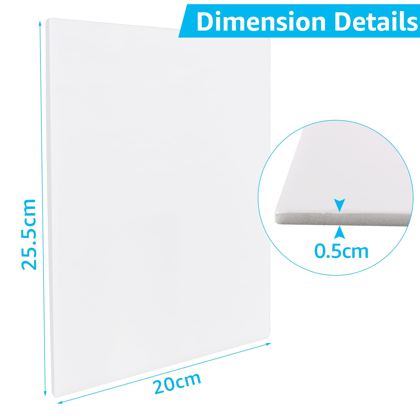 ASelected Foam Boards - 10 Pack 255x200mm White Sheets | 5mm Thick Polystyrene Core 2