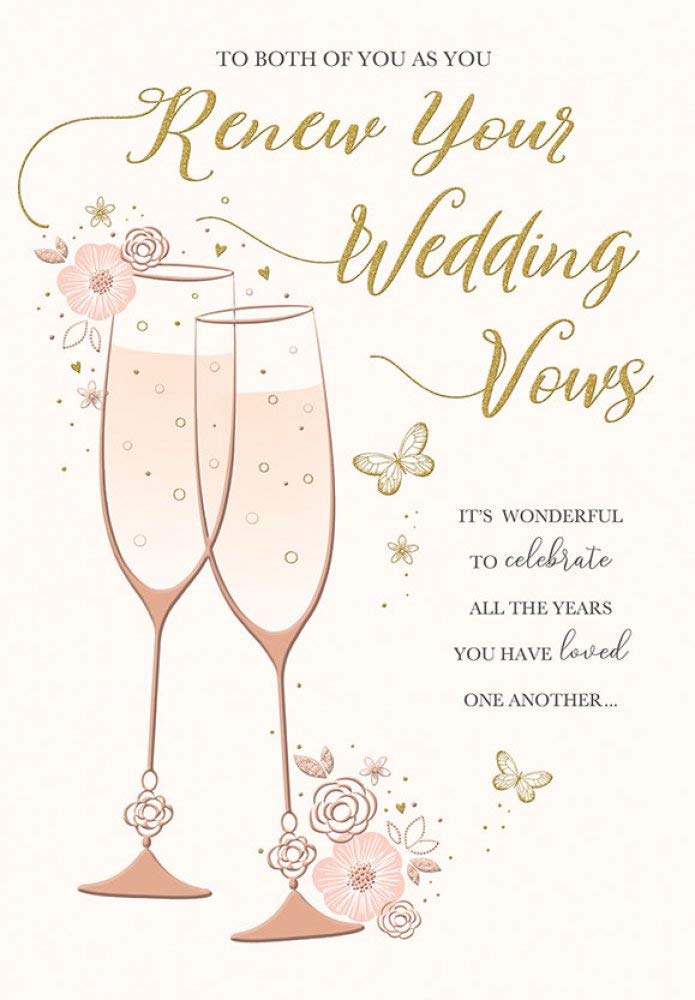 Piccadilly Greetings Renewal of Vows Wedding Card | 9 x 6 Inches | Multicolor 1