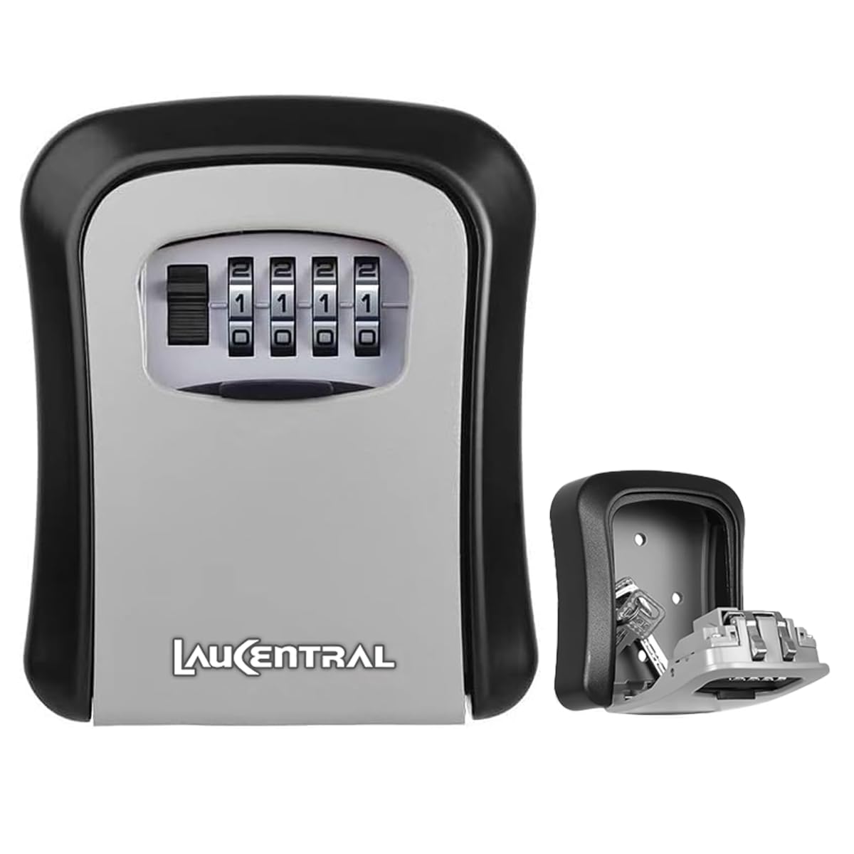 LauCentral Key Safe - 4-Digit Combination Lock | Weatherproof | Wall Mount 1