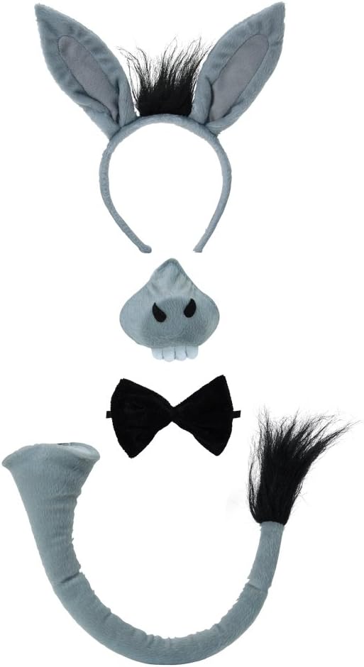 Bristol Novelty Donkey Costume Accessory Set with Sound - One Size