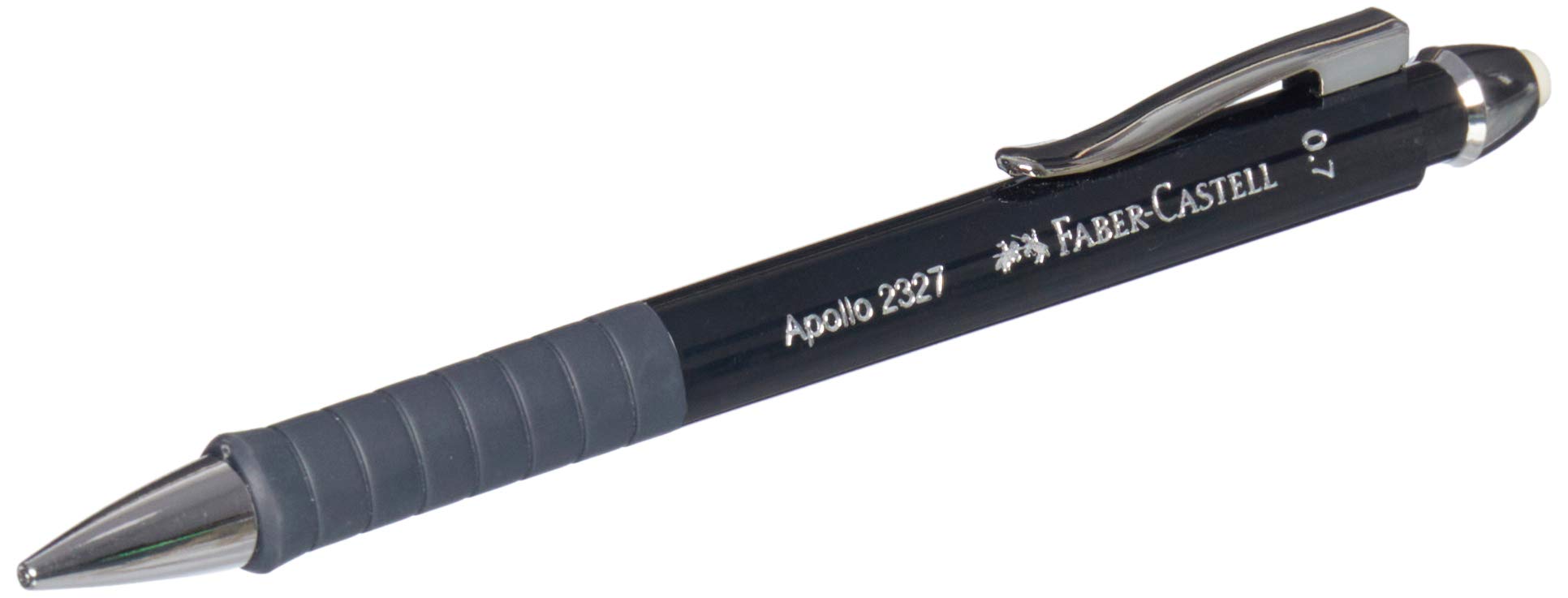 Faber-Castell Apollo Mechanical Pencil - 0.7mm HB Lead | Cushioned Tip | Ergonomic Grip | Black