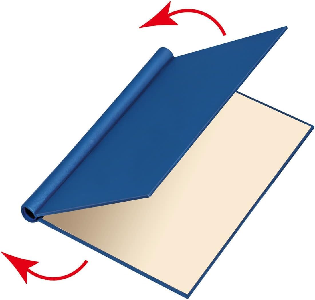 VELOFLEX Spring Binder - Leather Grain Finish | DIN A4 | Black | 150 Sheet Capacity 5
