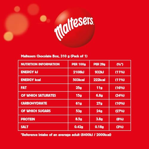 Mars - Maltesers Schokoladenschachtel Milchschokolade Geschenk 310g 6