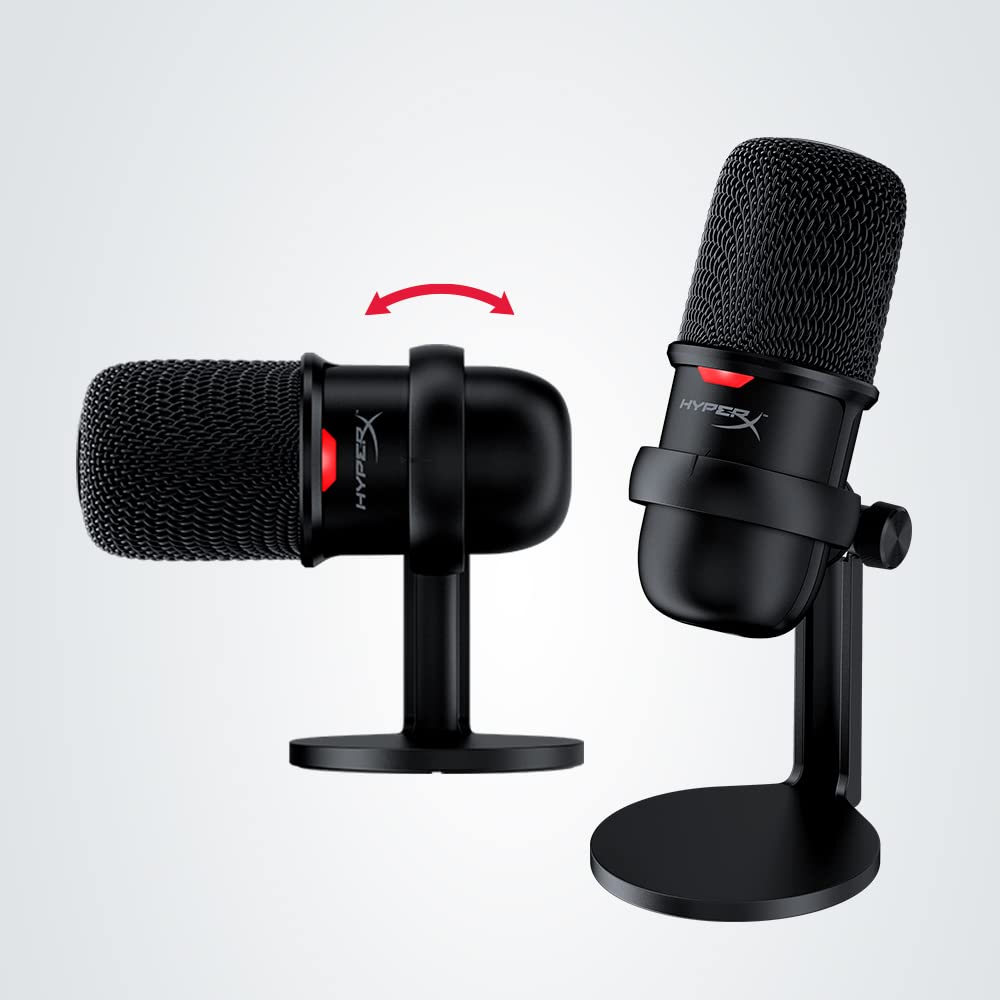 HyperX SoloCast – USB-Kondensator-Gaming-Mikrofon, für PC, PS4 und Mac, Tap-to-Mute-Sensor, Nierencharakteristik, Streaming, Podcasts, Twitch, YouTube, Discord