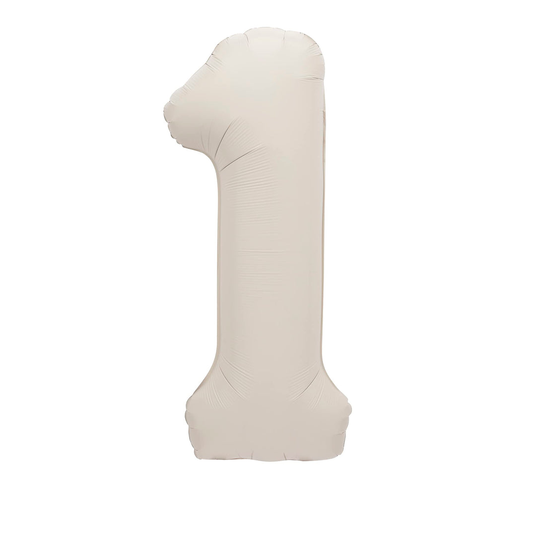 Giant Matte Nude Foil Number 1 Balloon - 86 cm - For 1st Birthday Party Decor