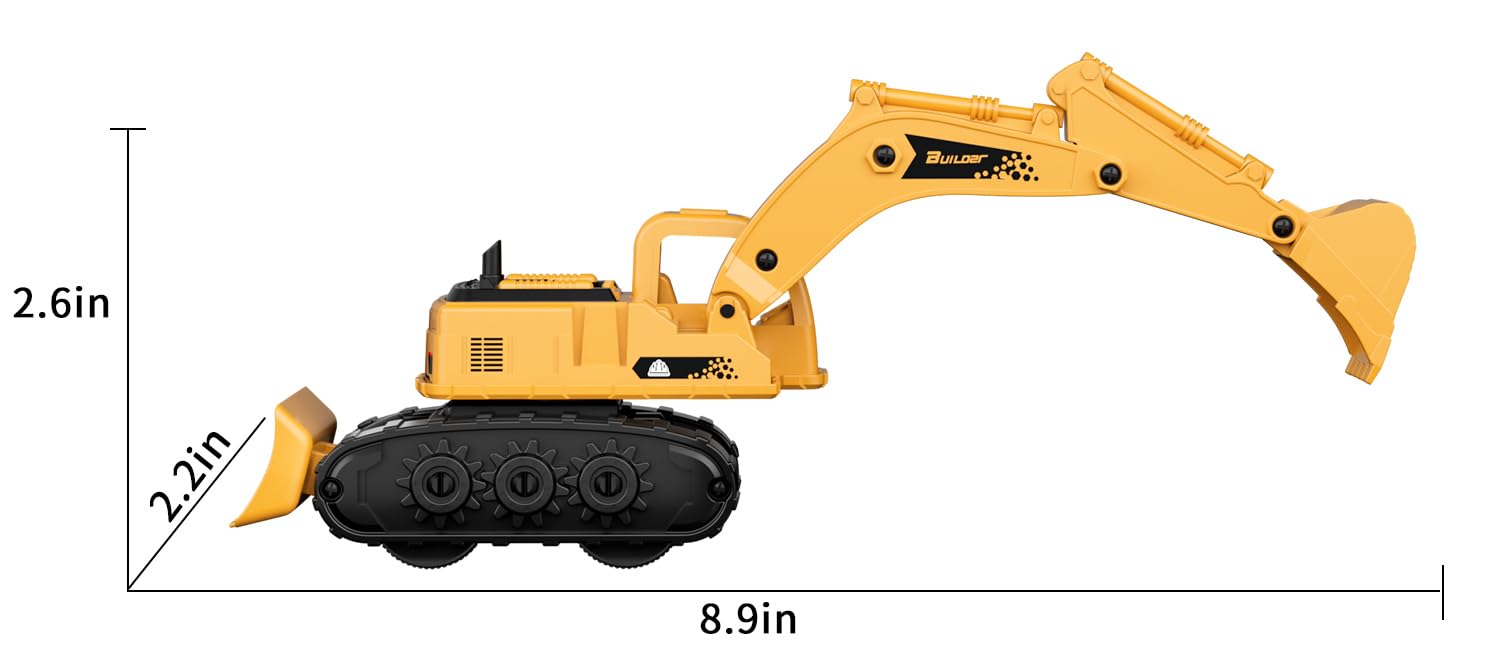 GizmoVine Kids Digger Toy - 2-in-1 Friction-Powered Excavator for Ages 3+ 2
