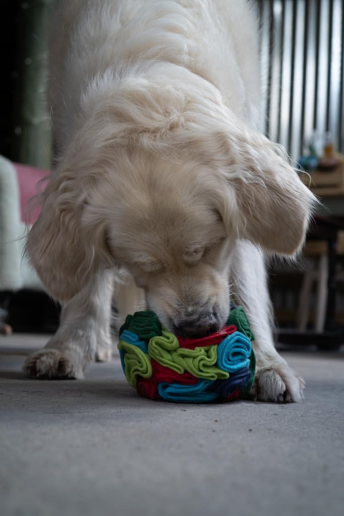 Petface Fabric Snuffle Ball Treat Puzzle Toy - Multi-Colour Polyester for Dogs 4