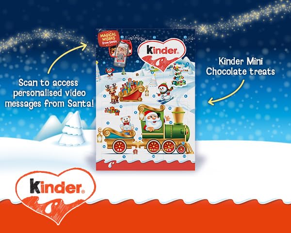 Kinder Chocolate 2025 Christmas Advent Calendar with 24 Mini Chocolates 2