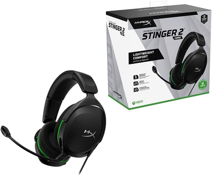 HyperX CloudX Stinger 2 Core Gaming Headset for Xbox - Lightweight Over-Ear with 40mm Drivers
