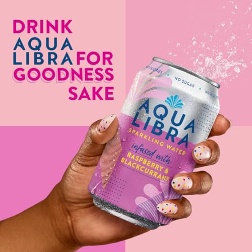 AQUA Libra - Raspberry & Blackcurrant Sparkling Water (4 x 330ml)