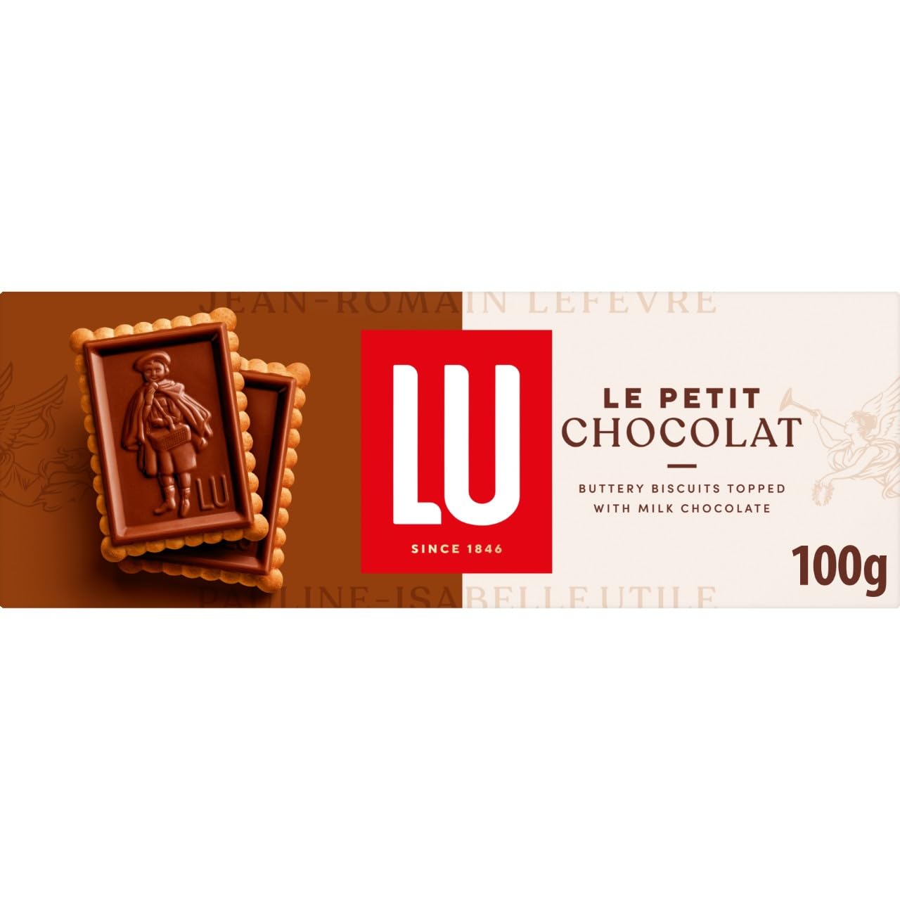 LU Le Petit Chocolat Milk Chocolate Coated Biscuits, Classic French Bu