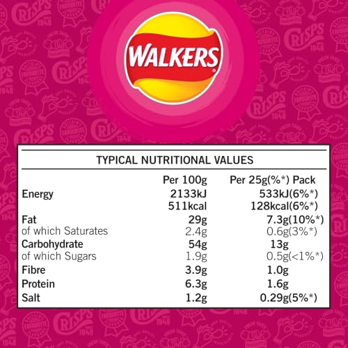Walkers Prawn Cocktail Crisps Multipack 6 x 25g