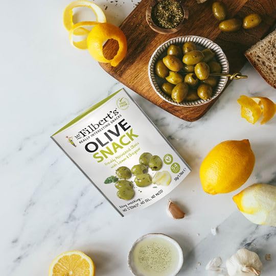 Mr Filbert's Greek Halkidiki Olives with Lemon and Oregano - Vegan Friendly | 12 x 50g Pack 2