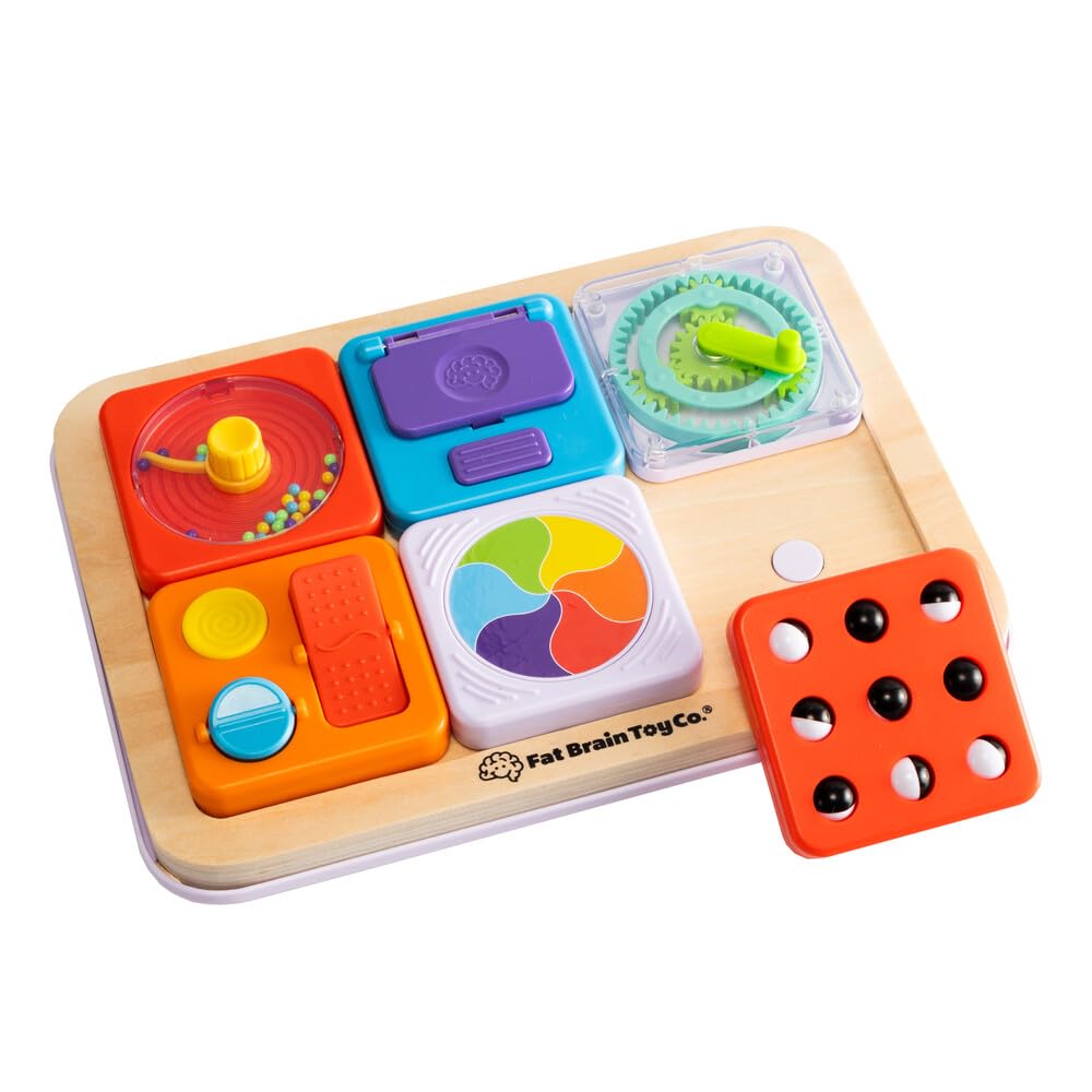 Fat Brain Toys PlayTab Essential Set - Magnetic Sensory Activity Board for Toddlers 12M+ 2
