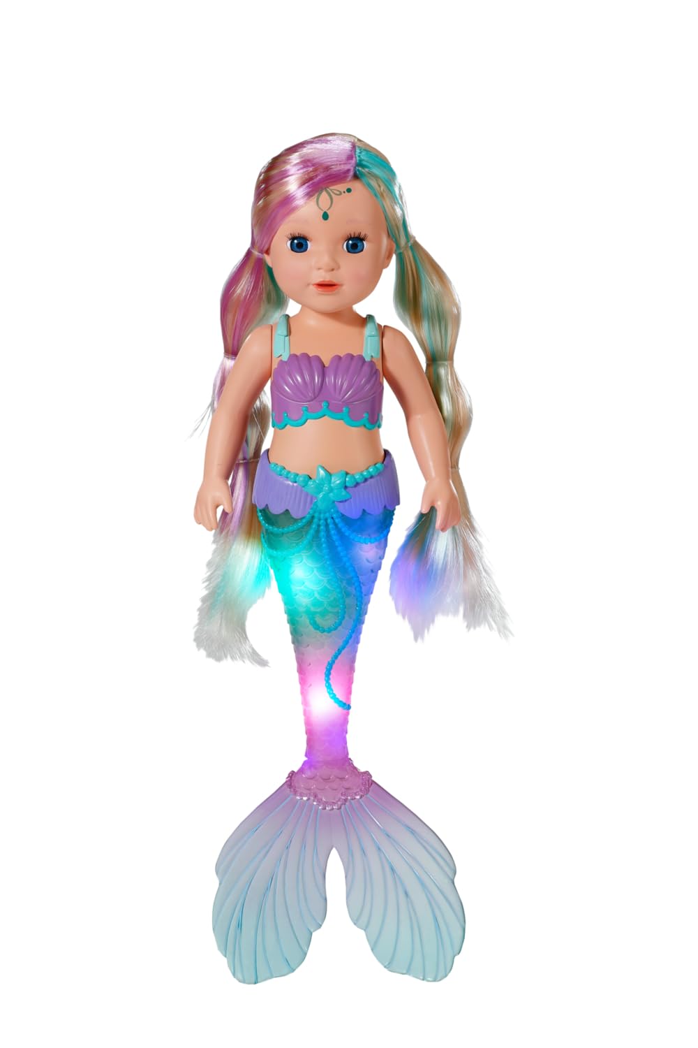 BABY born Mermaid - 43cm Color-Changing Light-Up Tail Doll for Ages 3+ 9