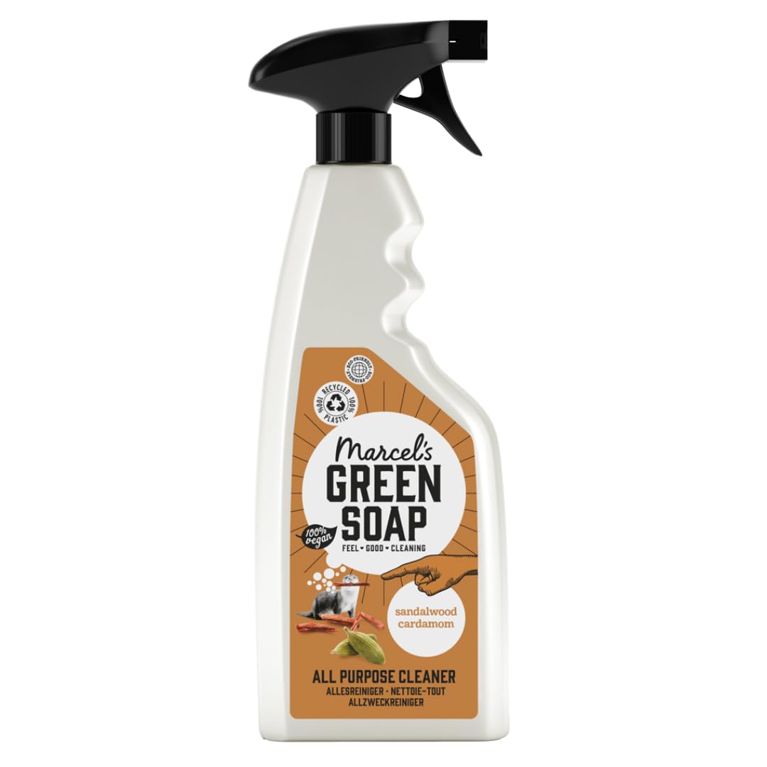 Marcel's Green Soap All Purpose Cleaner Spray Sandalwood & Cardamom | 500 ml | Vegan Formula