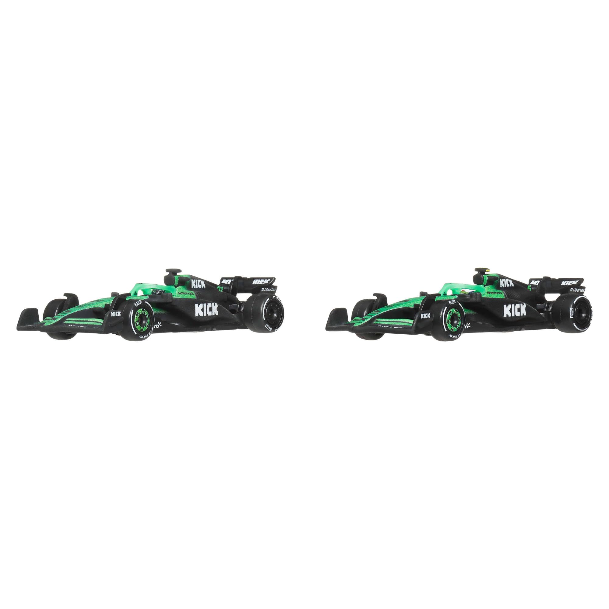 Hot Wheels Premium Formula 1 KICK Sauber F1 2-Pack | 1:64 Scale Die-Cast | Hulkenberg & Bortoleto 2