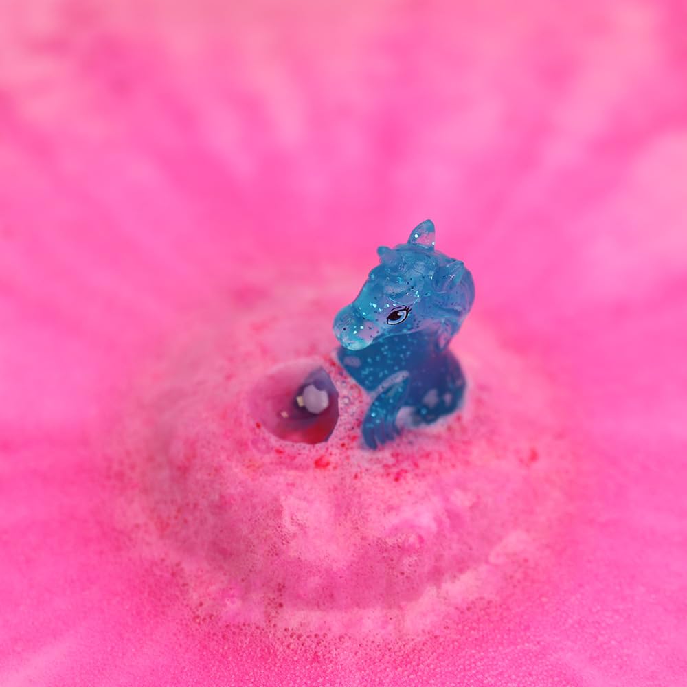 ZIMPLI 6 x Large Unicorn Surprise Bath Bombs with Unicorn Toys Inside | Strawberry Scent | Ages 3+ 5