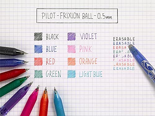 PILOT Erasable Pen Refills - 4 Boxes (3 Cartridges Each) | 0.5mm Fine Tip | Heat-Sensitive Ink 5