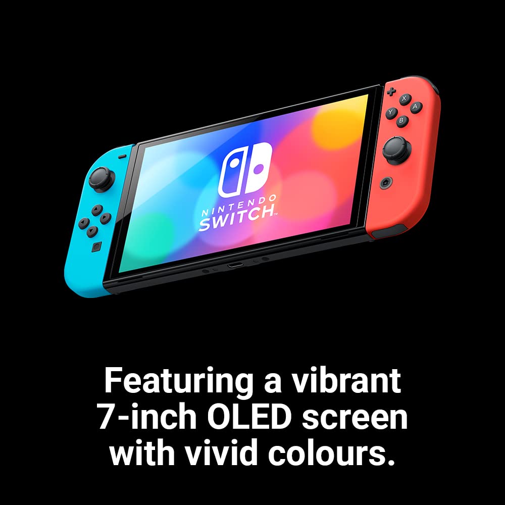 Nintendo Switch (OLED Model) - Neon Blue/Neon Red 11