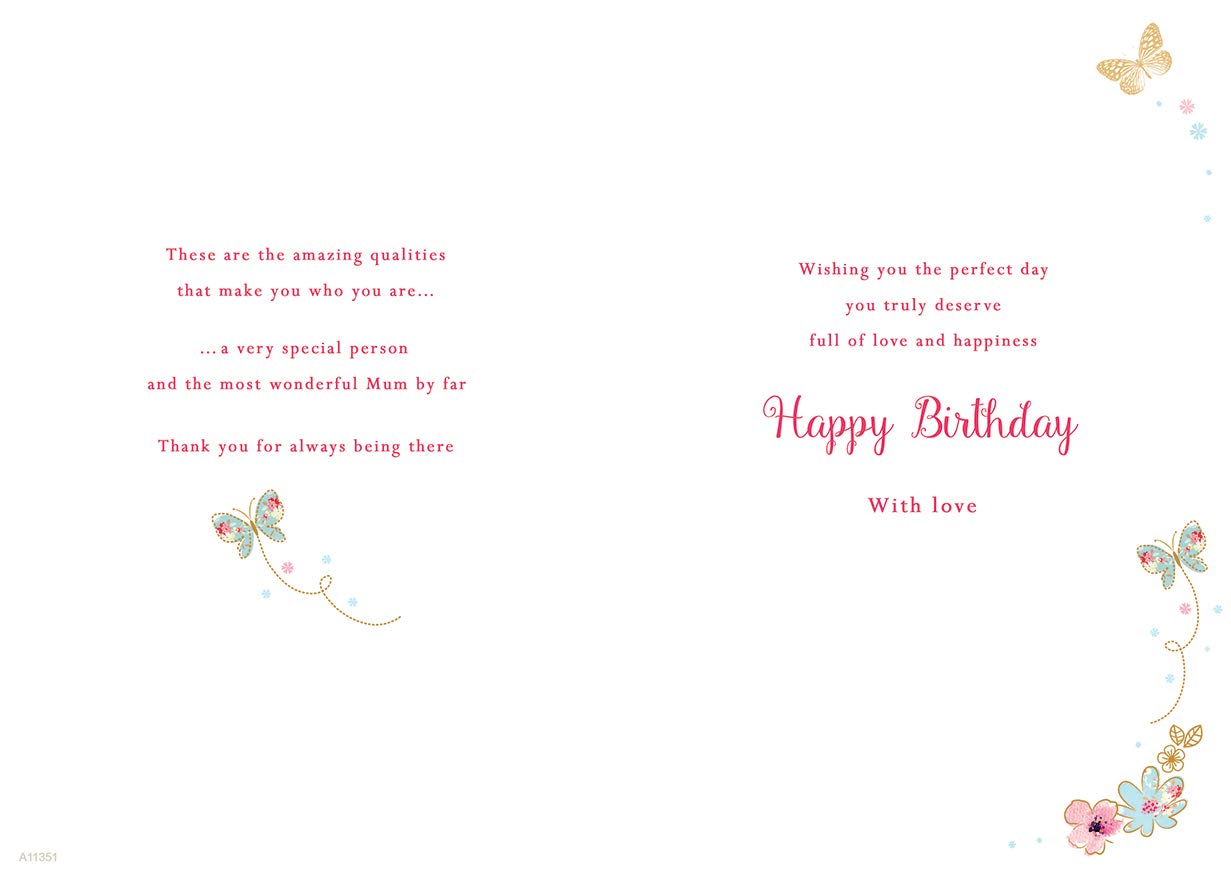 Piccadilly Greetings Traditional Birthday Card for Mum | 10 x 7 Inches | Multicolor 2