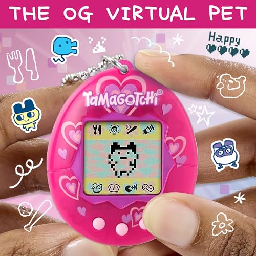 Bandai Tamagotchi Original Lots of Love Shell - Retro Electronic Pet Toy for Kids & Adults 11