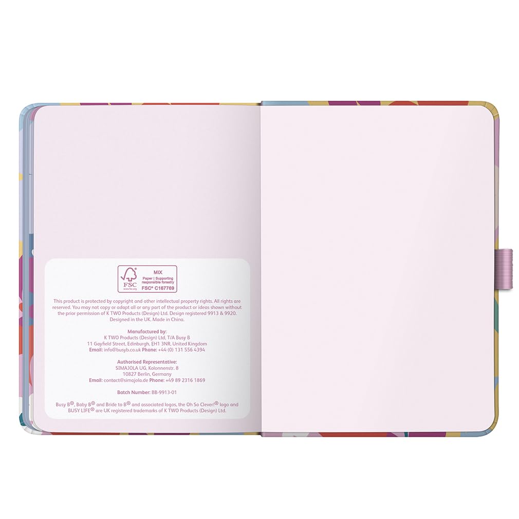 Busy B A6 Mid-Year Academic Planner - Aug '26 to Aug '27 | Floral Design | Elastic Closure 3