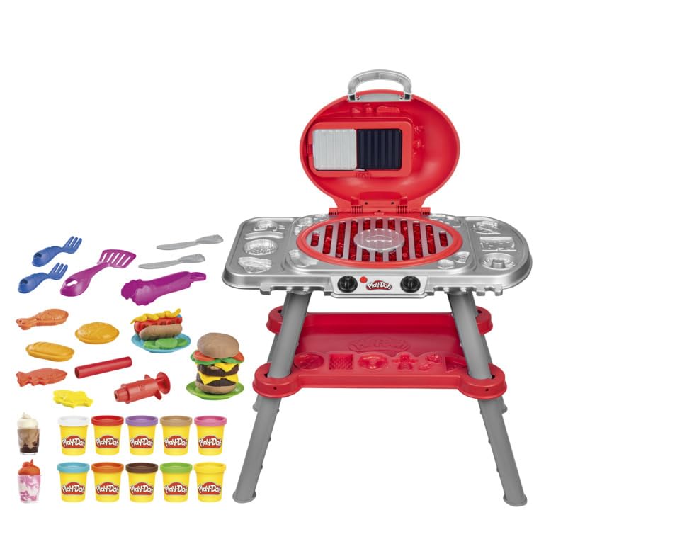Play-Doh Sizzlin' Grill Toy Playset - Interactive BBQ Role Play for Kids 3+ 9