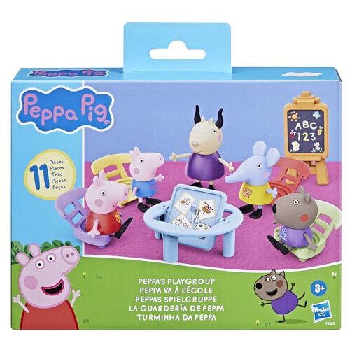 Peppa Pig Peppa's Playgroup Playset - 5 Figures & Classroom Accessories for Ages 3+
