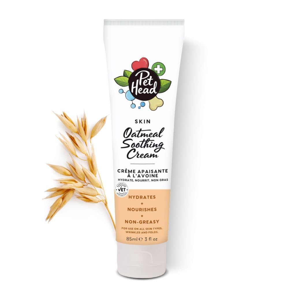 Pet Head Health Oatmeal Soothing Cream for Dogs - Fragrance Free, 85ml