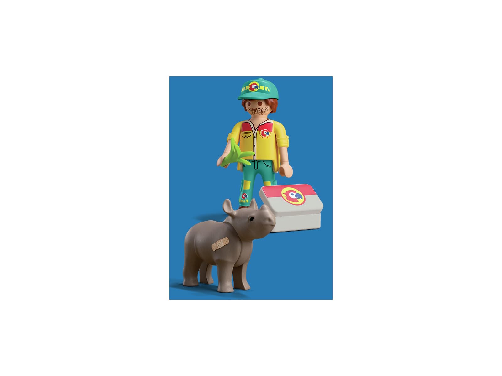 Playmobil DuoPack Ranger with Rhino - Wildlife Rescue Playset | Ages 4+ | Unisex Children 5
