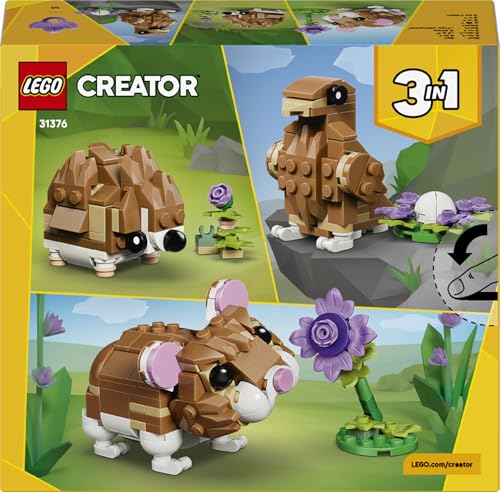 LEGO Creator 3in1 Cute Hamster with a Flower Building Set | 166 Pieces | Ages 7+ 11