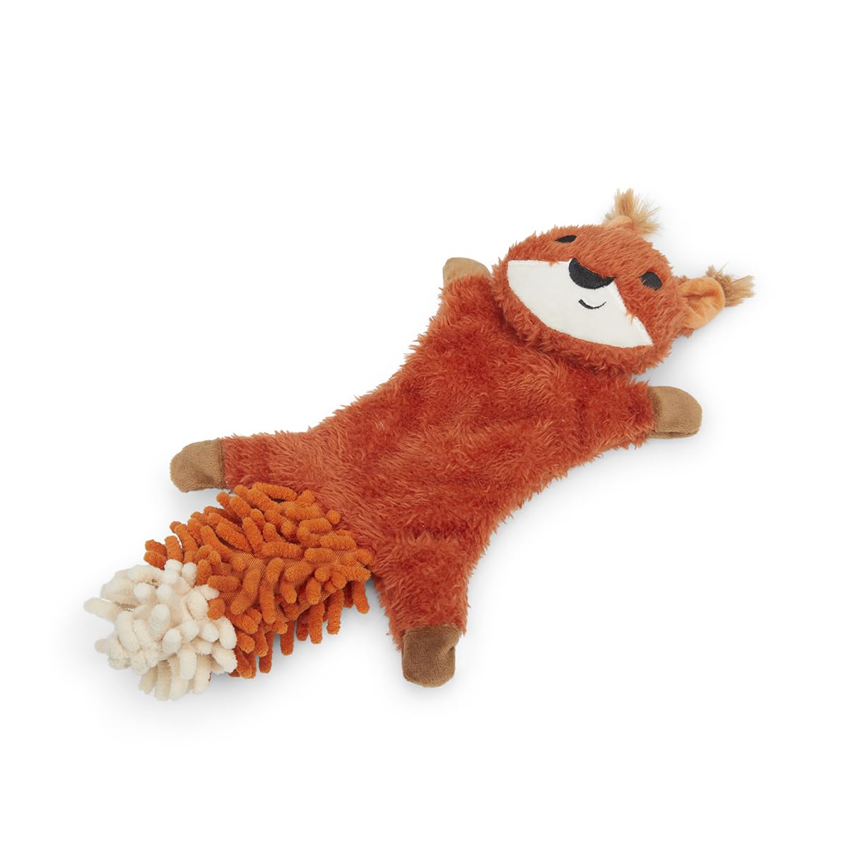 Petface Saffia Squirrel Crinkle Dog Toy - Built-in Squeaker | Polyester Plush | Orange 5