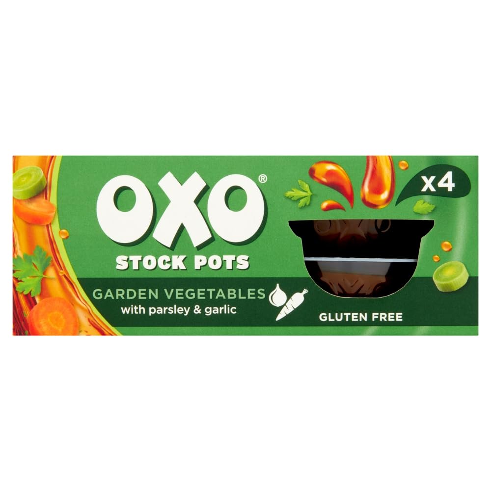 OXO Garden Vegetable Stock Pots - Parsley & Garlic Flavor | Gluten-Free | Pack of 4