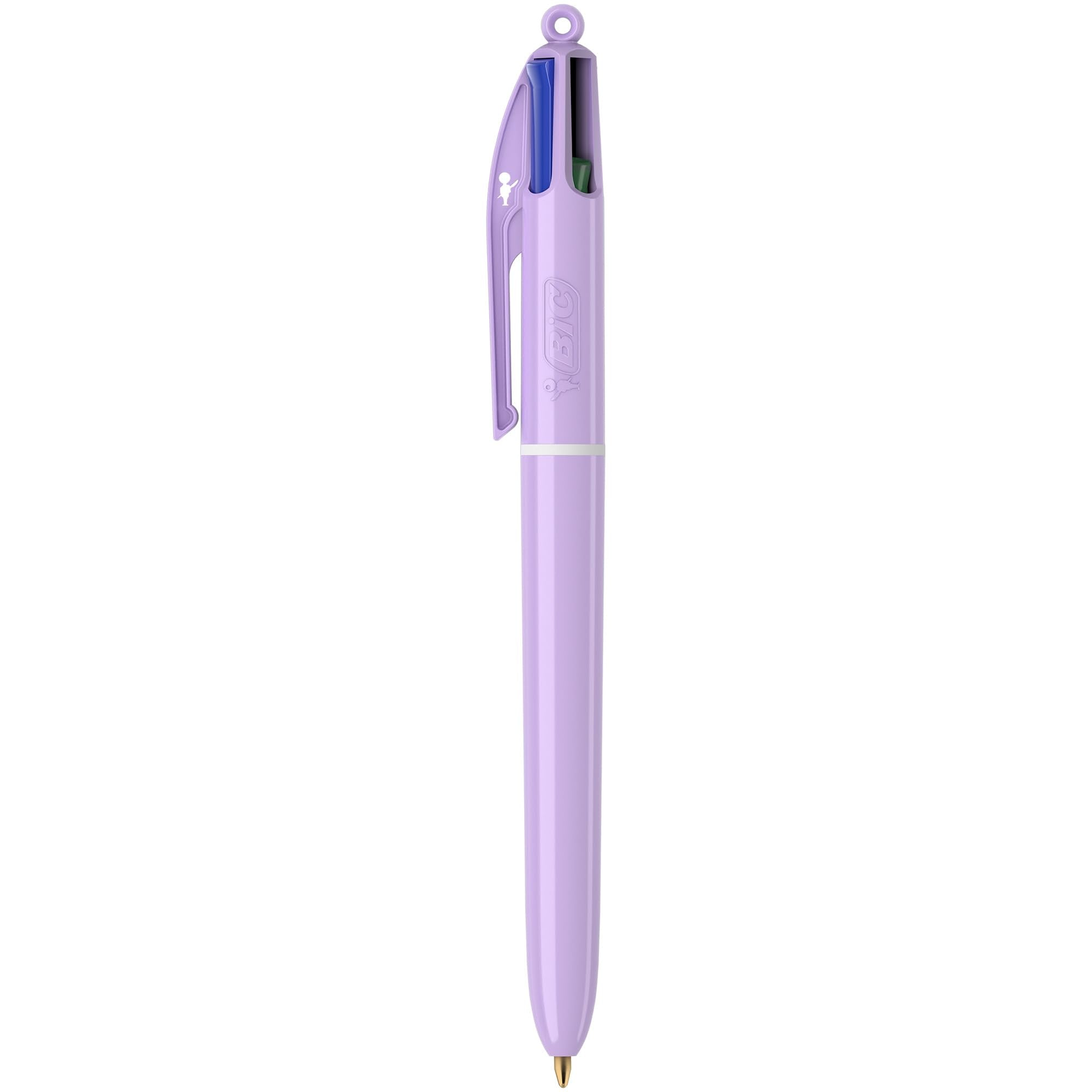 BIC 4 Colours Pastel Retractable Ballpoint Pens - Medium Point (1.0mm) - 6 Pack 7