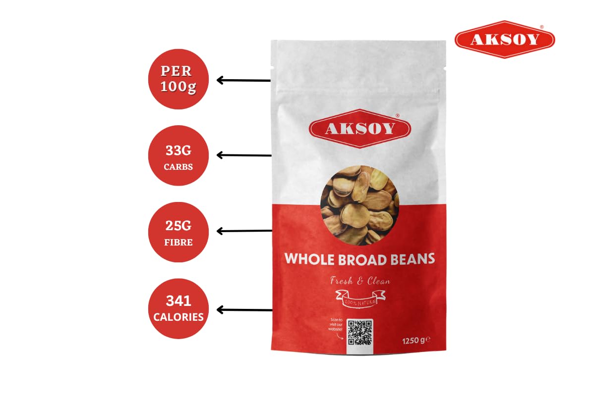 AKSOY Whole Broad Beans 1.25KG – Dried Legumes for Soups, Stews, Salads & Curries 3