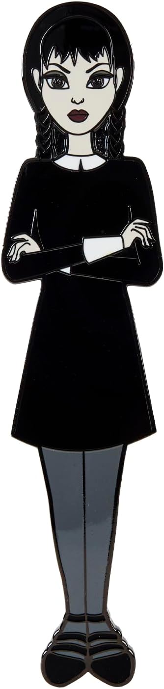Loungefly MGM Wednesday Addams Paper Doll Pin - Collectible Novelty Accessory
