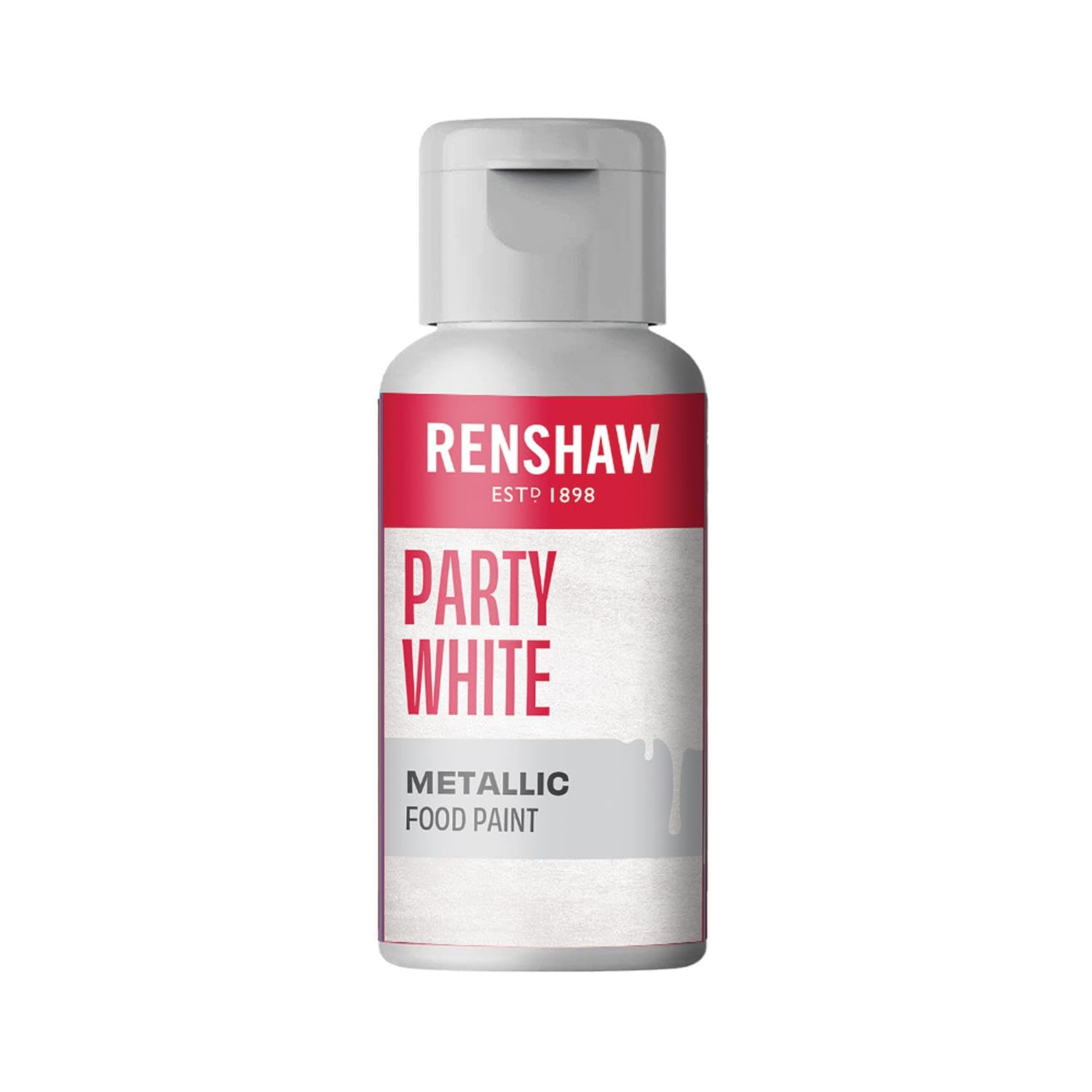 Renshaw Edible Metallic Food Paint, Party White, 20g 1